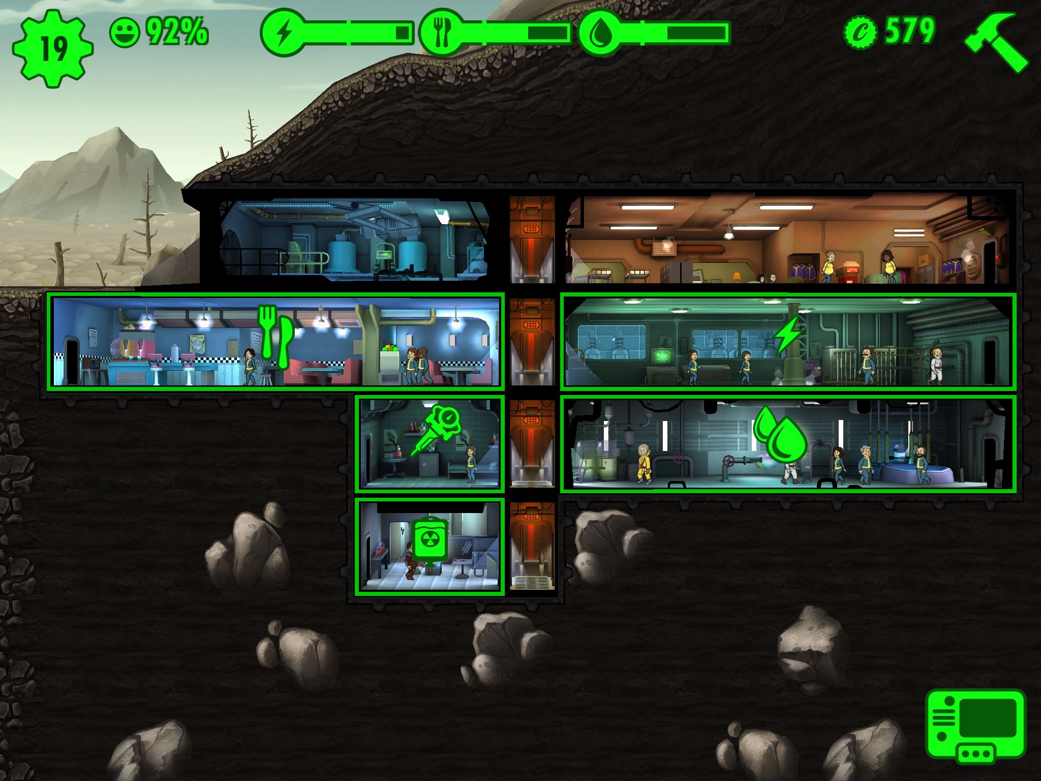 design fallout shelter game