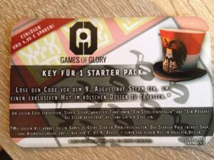 Games of Glory - Carte code Gamescom 2015