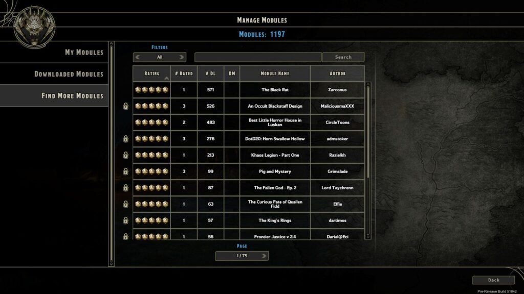 sword coast legends modules list