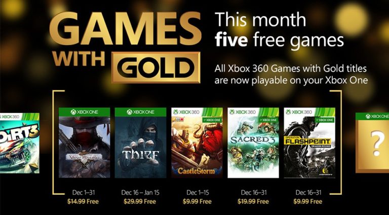 Games with Gold : Décembre 2015