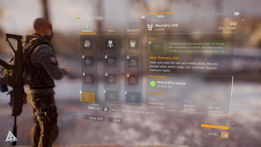 The Division – Traduction des compétences