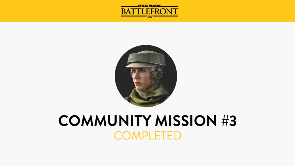 Battlefront – Tenue de Leia gagnée !