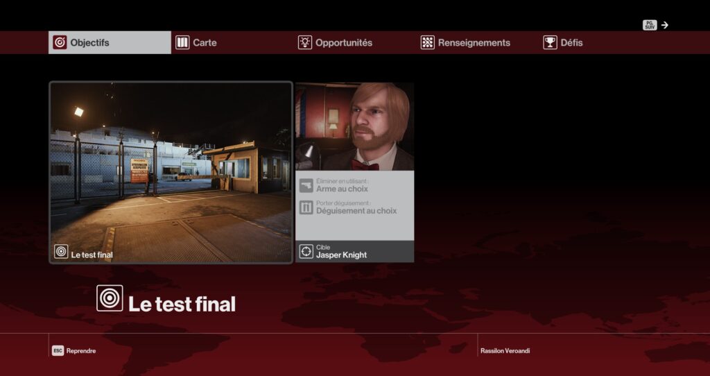 Hitman – Guide de mission – Le test final