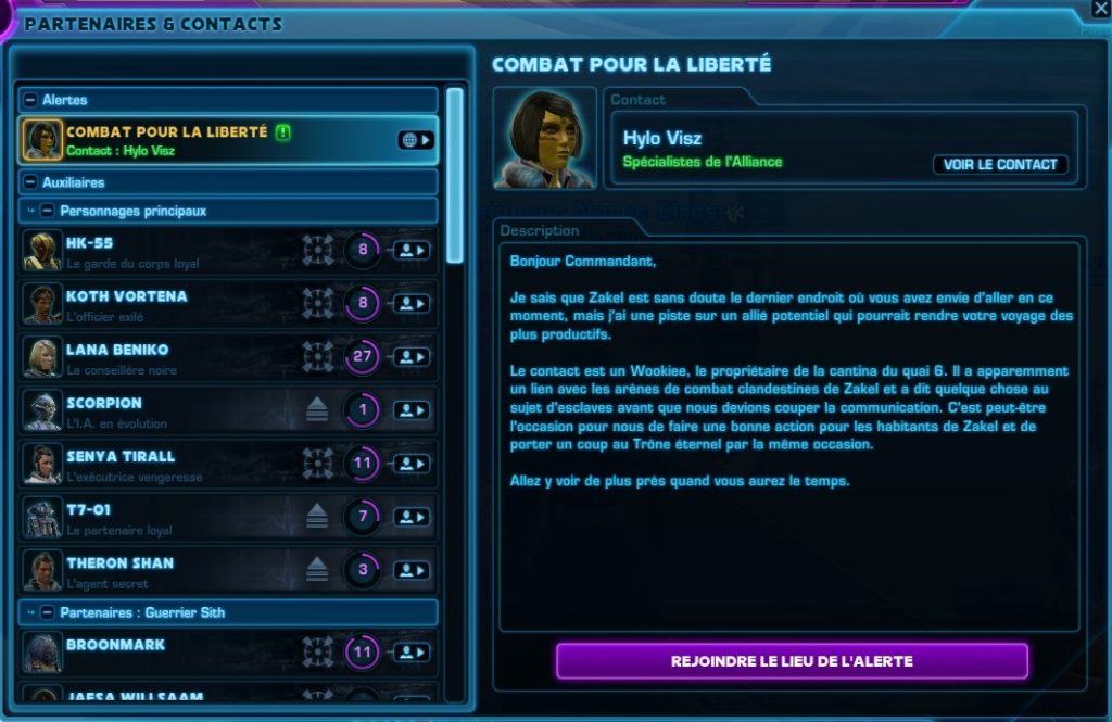 SWTOR – Guide PTS : Alerte d&rsquo;Alliance pour Bowdaar