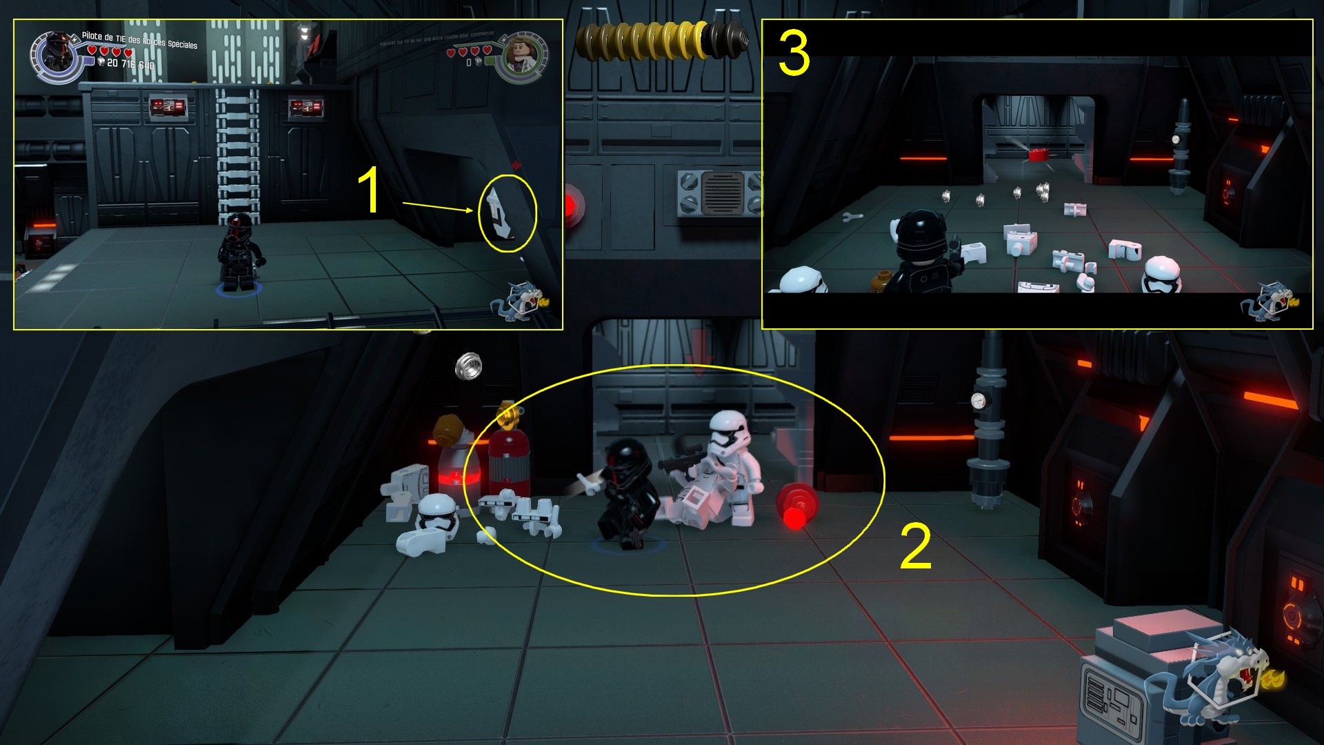 Lego star Wars - Le Réveil de la Force - Détruire la base Starkiller - Brique rouge