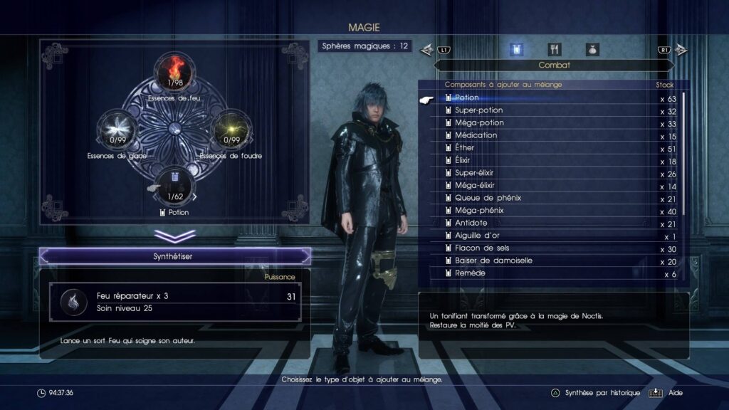 FFXV – Guide de la magie