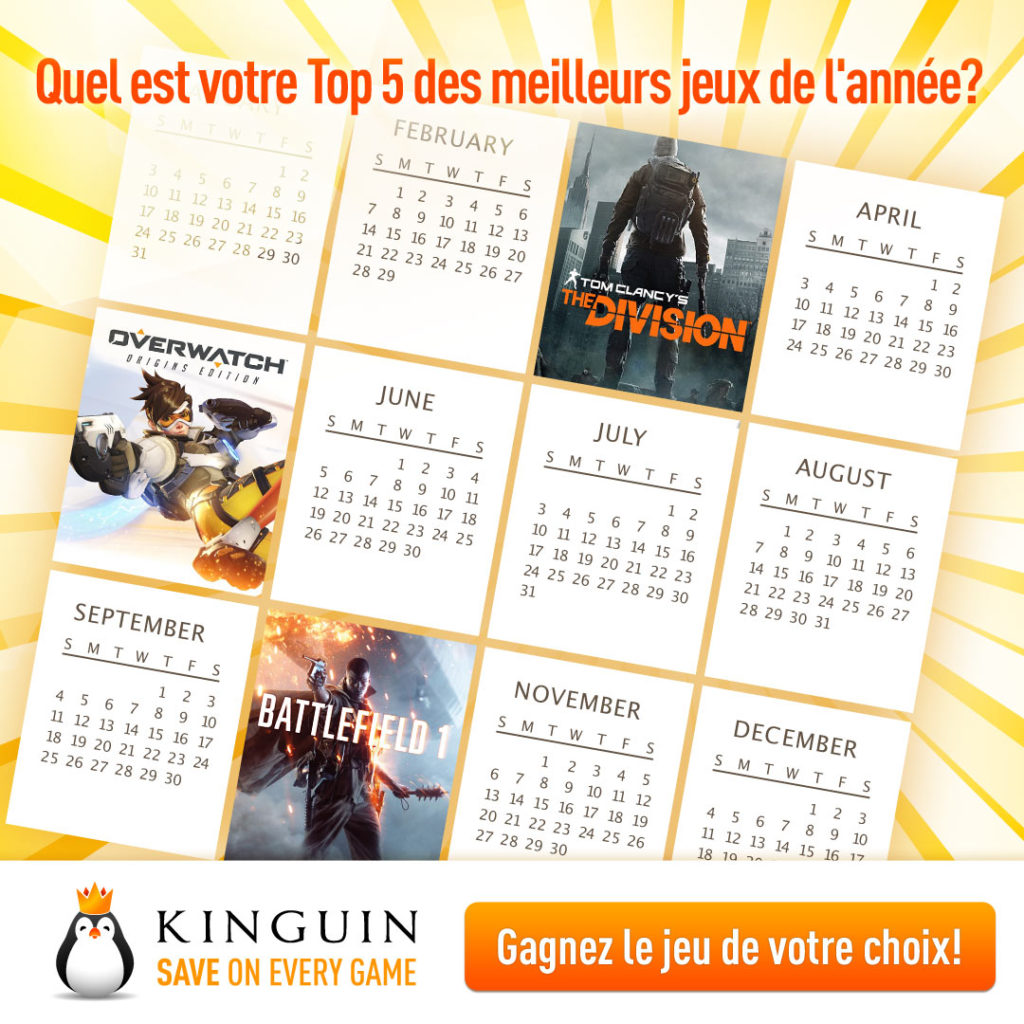 Gagnez un jeu de votre choix avec Kinguin