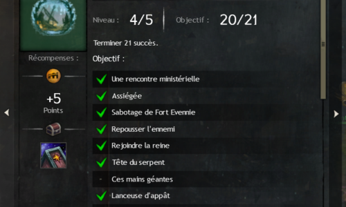 GW2 – La tête du serpent : guide des succès