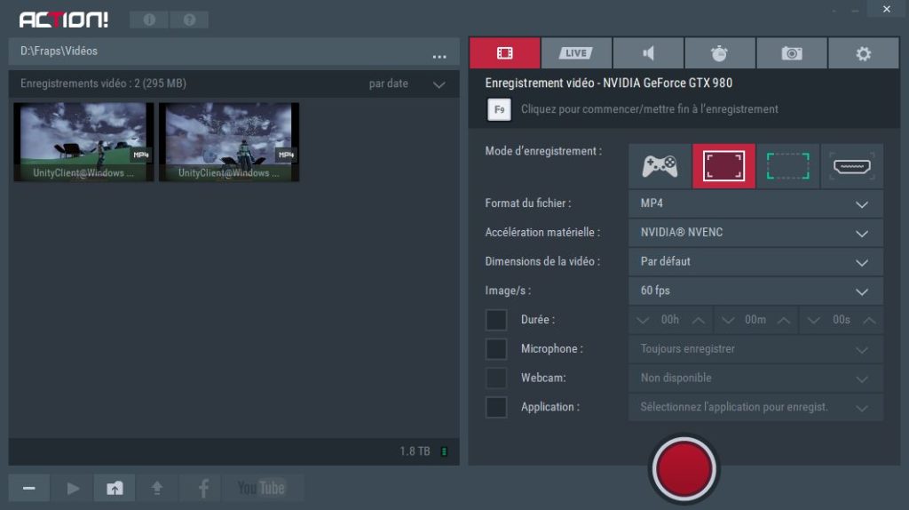 Mirillis Action! – Logiciel de captures vidéos et écrans