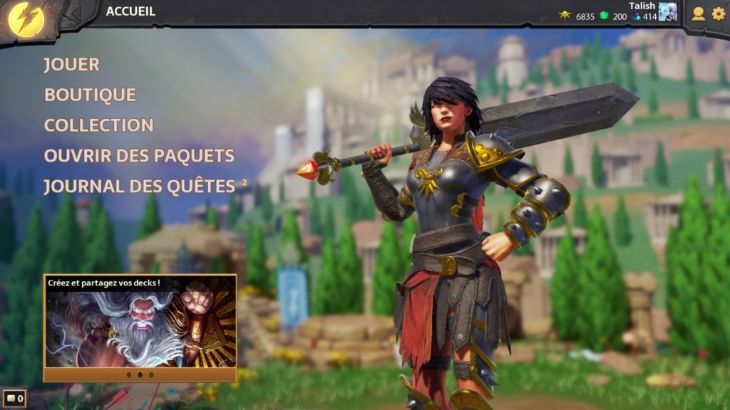 Hand Of The Gods – Mélange de jeu de carte et de plateau