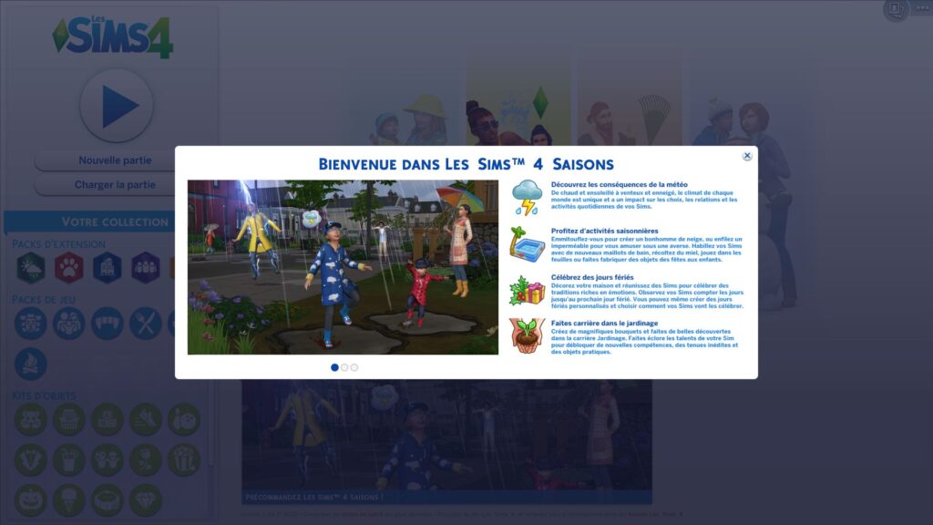 Les Sims 4 – Aperçu du pack d&rsquo;extension « 4 saisons »