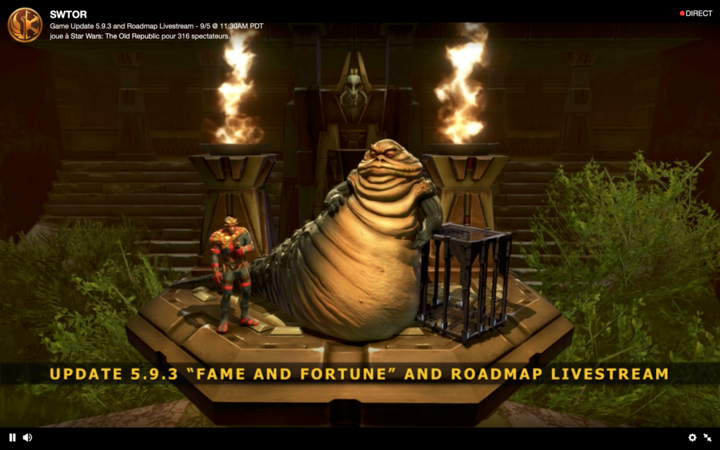 SWTOR – Résumé du live : mises à jour 5.9.3 et 5.10