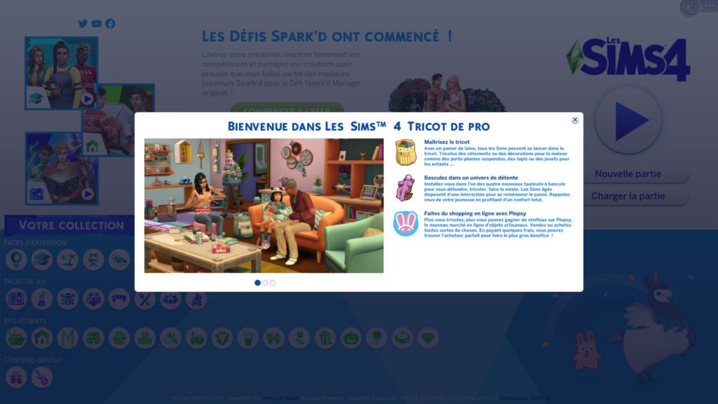Les Sims 4 : Aperçu du kit d&rsquo;objets « Tricot de pro »