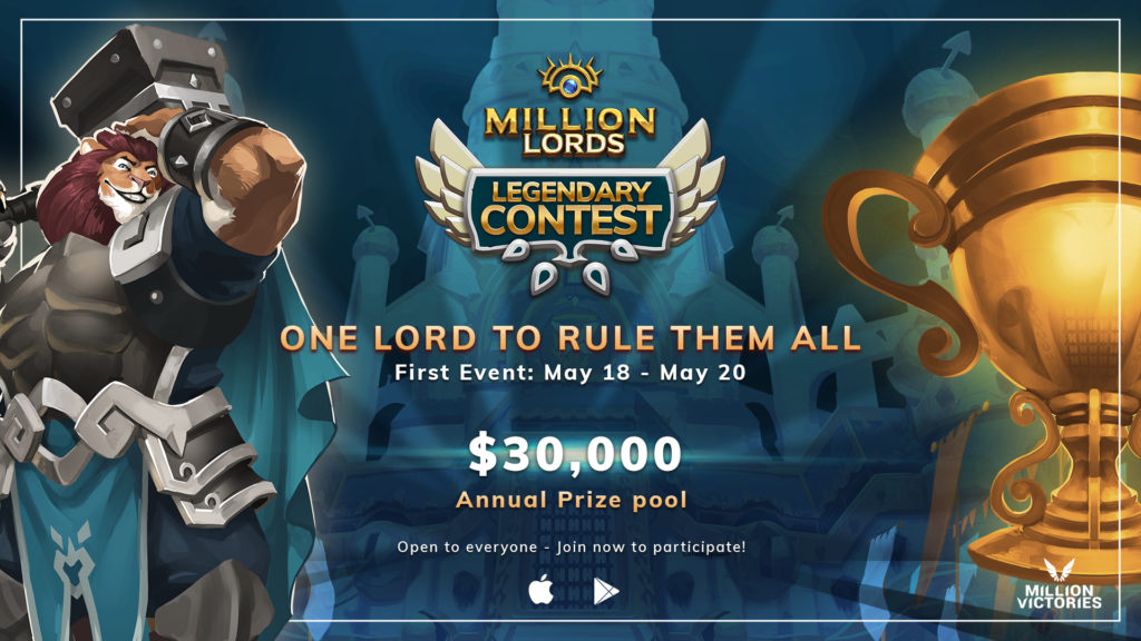 Million Lords – 30 000$ de cashprize pour fêter ses 400k téléchargements