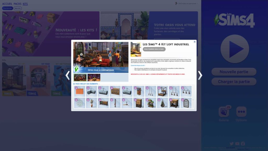 Les Sims 4 – Kit « Loft Industriel »