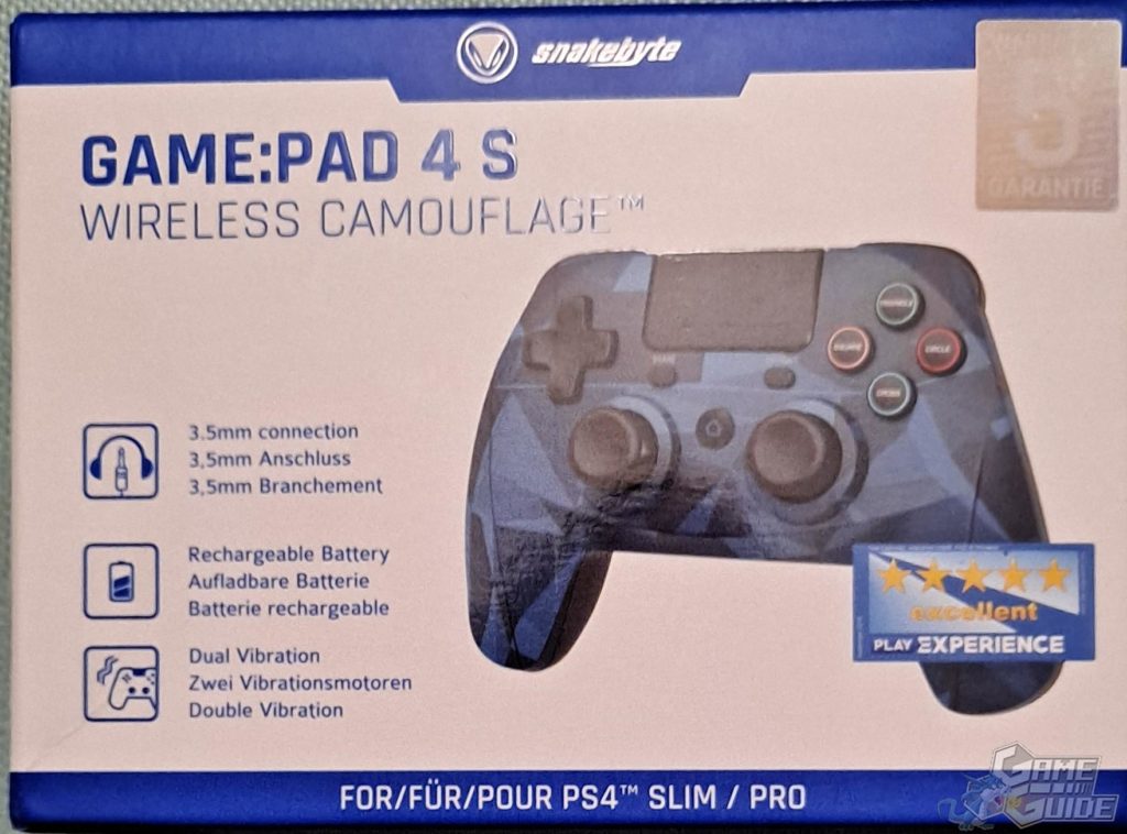 Manette Game:Pad 4 S Wireless de Snakebyte – Jagan non inclus