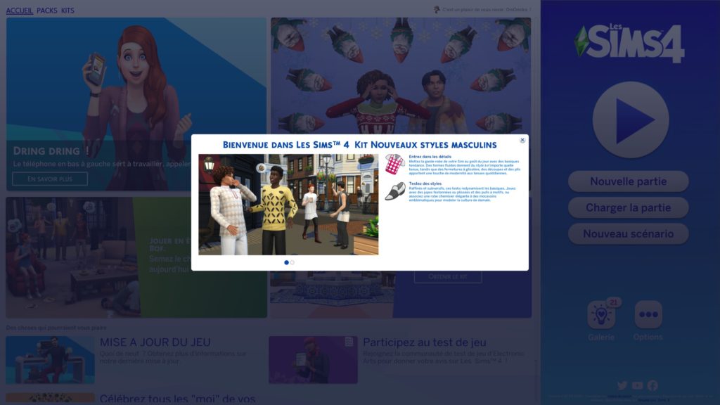 Les Sims 4 – Kit « Nouveaux styles masculins »