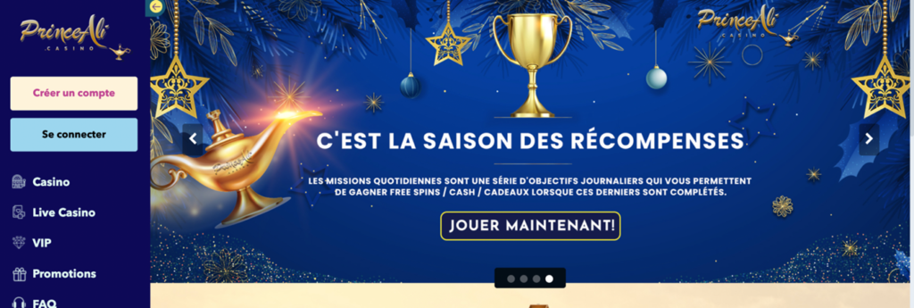 Quels sont les différents types de jeux proposés par Prince Ali Casino ?