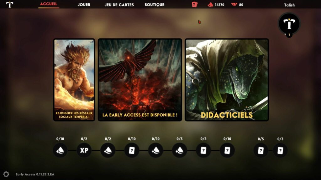 Temperia : Soul Of Majestic – Jeu de cartes à main ouverte