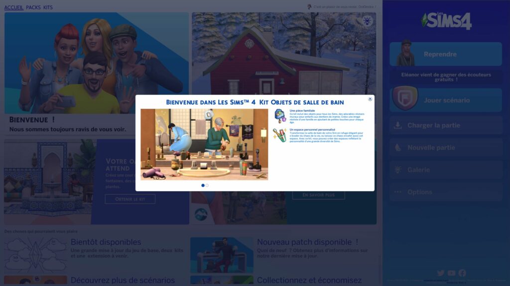 Les Sims 4 – Kits « Collection Simtimité » et « Objets de salle de bain »