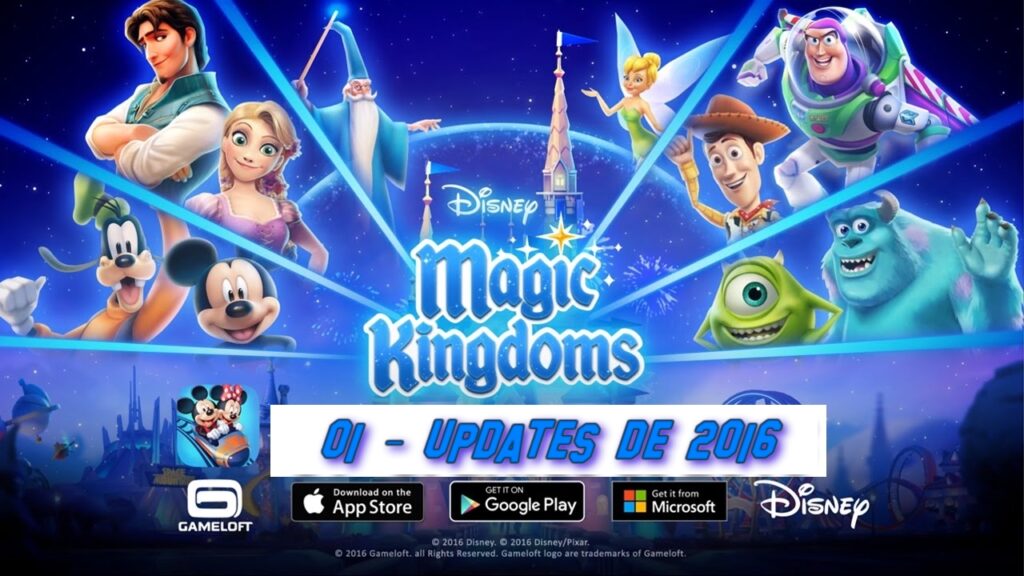 Disney Magic Kingdoms – Liste des Updates (2016)