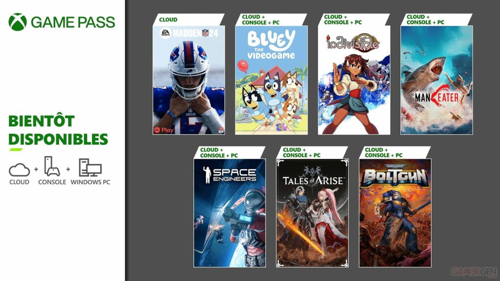 Game Pass – Les entrées de février – mars !